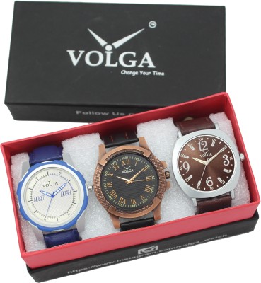 Volga Pack of 3 Fastrack New Stylish Combo Watch  - For Men   Watches  (Volga)