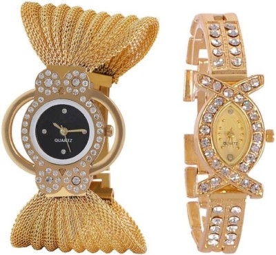 Gazal Fashions wc0067 Gold Diamond Watch  - For Women   Watches  (Gazal Fashions)