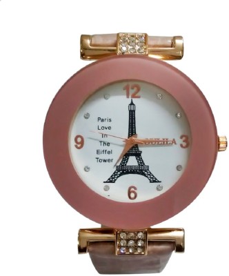 TopamTop Ville de Paris Artistic Ladies Pink Diamond Style Watch  - For Women   Watches  (TopamTop)