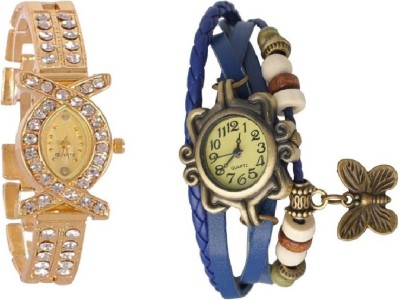 LAVISHABLE 27 Watch GOLD AND BLUE For Girls Watch  - For Women   Watches  (Lavishable)