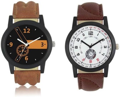FASHION POOL MENS MOST STUNNING & ULTIMATE COMBO OF PERFECT WATCH WITH BLACK & ORANGE COLOR ROUND DIAL WATCH WITH FULL WHITE VINTAGE WATCH DIAL WITH BROWN & MAROON COLOR LEATHER BELT WATCH FOR PROFESSIONAL & PARTY WEAR WATCH FOR FESTIVAL SPECIAL Watch  - For Boys   Watches  (FASHION POOL)