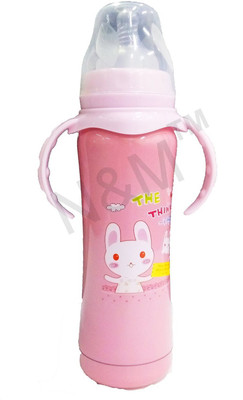 

N&M Thermal Insulation Stainless Steel Baby Feeding Bottle - 180 ml(Pink)
