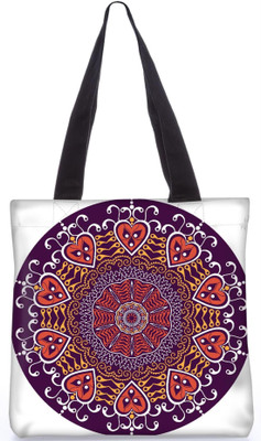 

Snoogg Indian Pattern Poly Canvas Fashion Handbag Shopping Shoulder Lunch Tote Bag For Women 23264 Shoulder Bag(Multicolor, 5 L)