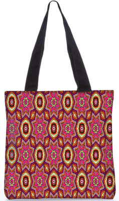 

Snoogg Indian Pattern Poly Canvas Fashion Handbag Shopping Shoulder Lunch Tote Bag For Women 21903 Shoulder Bag(Multicolor, 5 L)
