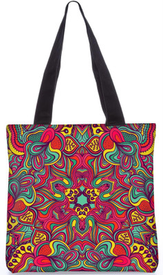 

Snoogg Indian Pattern Poly Canvas Fashion Handbag Shopping Shoulder Lunch Tote Bag For Women 23162 Shoulder Bag(Multicolor, 5 L)