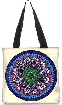 

Snoogg Indian Pattern Poly Canvas Fashion Handbag Shopping Shoulder Lunch Tote Bag For Women 23727 Shoulder Bag(Multicolor, 5 L)