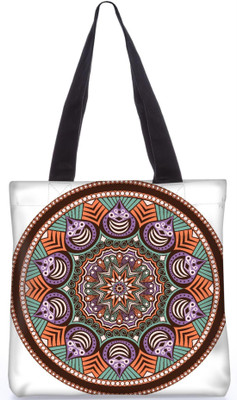 

Snoogg Indian Pattern Poly Canvas Fashion Handbag Shopping Shoulder Lunch Tote Bag For Women 23472 Shoulder Bag(Multicolor, 5 L)