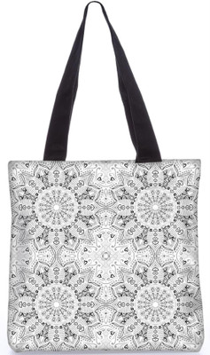 

Snoogg Indian Pattern Poly Canvas Fashion Handbag Shopping Shoulder Lunch Tote Bag For Women 23188 Shoulder Bag(Multicolor, 5 L)