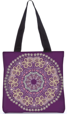 

Snoogg Indian Pattern Poly Canvas Fashion Handbag Shopping Shoulder Lunch Tote Bag For Women 23664 Shoulder Bag(Multicolor, 5 L)