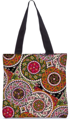 

Snoogg Indian Pattern Poly Canvas Fashion Handbag Shopping Shoulder Lunch Tote Bag For Women 21261 Shoulder Bag(Multicolor, 5 L)
