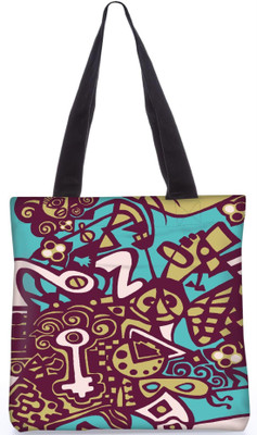 

Snoogg Indian Pattern Poly Canvas Fashion Handbag Shopping Shoulder Lunch Tote Bag For Women 22560 Shoulder Bag(Multicolor, 5 L)