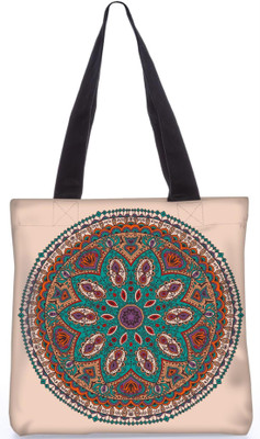 

Snoogg Indian Pattern Poly Canvas Fashion Handbag Shopping Shoulder Lunch Tote Bag For Women 23740 Shoulder Bag(Multicolor, 5 L)