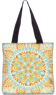 

Snoogg Indian Pattern Poly Canvas Fashion Handbag Shopping Shoulder Lunch Tote Bag For Women 23201 Shoulder Bag(Multicolor, 5 L)