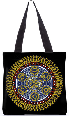 

Snoogg Indian Pattern Poly Canvas Fashion Handbag Shopping Shoulder Lunch Tote Bag For Women 23729 Shoulder Bag(Multicolor, 5 L)