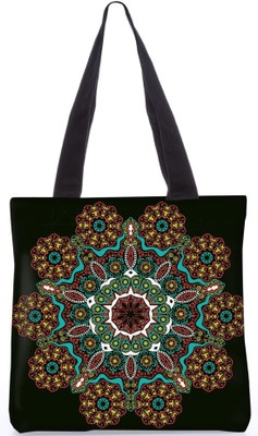 

Snoogg Indian Pattern Poly Canvas Fashion Handbag Shopping Shoulder Lunch Tote Bag For Women 23637 Shoulder Bag(Multicolor, 5 L)