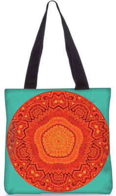 

Snoogg Indian Pattern Poly Canvas Fashion Handbag Shopping Shoulder Lunch Tote Bag For Women 23294 Shoulder Bag(Multicolor, 5 L)