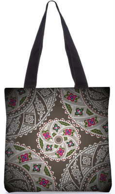 

Snoogg Indian Pattern Poly Canvas Fashion Handbag Shopping Shoulder Lunch Tote Bag For Women 21286 Shoulder Bag(Multicolor, 5 L)