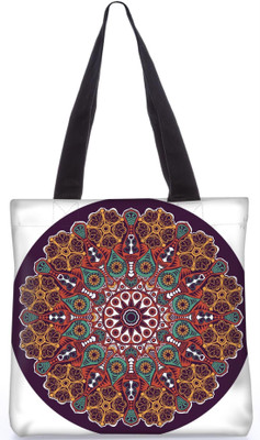 

Snoogg Indian Pattern Poly Canvas Fashion Handbag Shopping Shoulder Lunch Tote Bag For Women 23514 Shoulder Bag(Multicolor, 5 L)