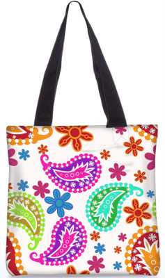 

Snoogg Indian Pattern Poly Canvas Fashion Handbag Shopping Shoulder Lunch Tote Bag For Women 23018 Shoulder Bag(Multicolor, 5 L)