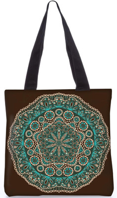 

Snoogg Indian Pattern Poly Canvas Fashion Handbag Shopping Shoulder Lunch Tote Bag For Women 23266 Shoulder Bag(Multicolor, 5 L)