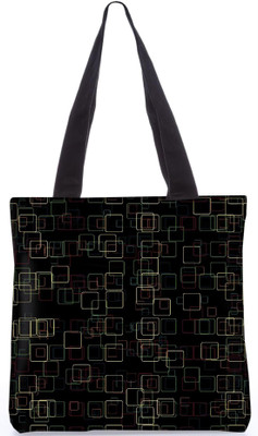 

Snoogg Indian Pattern Poly Canvas Fashion Handbag Shopping Shoulder Lunch Tote Bag For Women 22937 Shoulder Bag(Black, 5 L)