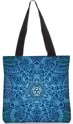 

Snoogg Indian Pattern Poly Canvas Fashion Handbag Shopping Shoulder Lunch Tote Bag For Women 21697 Shoulder Bag(Blue, 5 L)