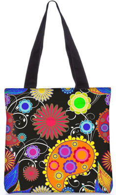 

Snoogg Indian Pattern Poly Canvas Fashion Handbag Shopping Shoulder Lunch Tote Bag For Women 23028 Shoulder Bag(Multicolor, 5 L)