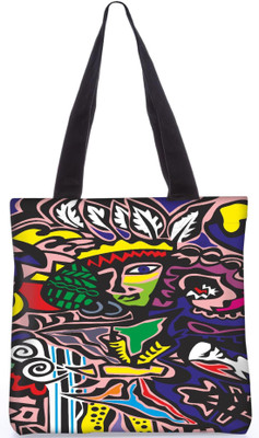 

Snoogg Indian Pattern Poly Canvas Fashion Handbag Shopping Shoulder Lunch Tote Bag For Women 22635 Shoulder Bag(Multicolor, 5 L)