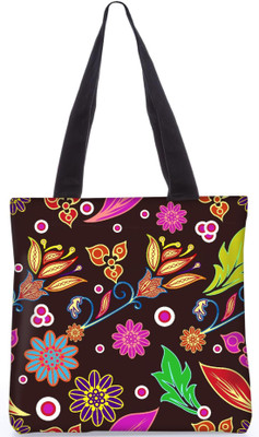 

Snoogg Indian Pattern Poly Canvas Fashion Handbag Shopping Shoulder Lunch Tote Bag For Women 23033 Shoulder Bag(Multicolor, 5 L)