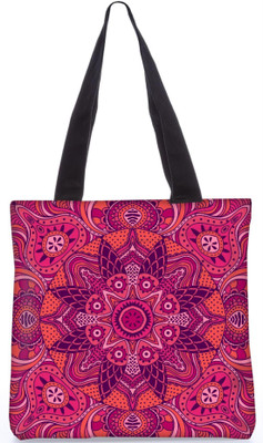 

Snoogg Indian Pattern Poly Canvas Fashion Handbag Shopping Shoulder Lunch Tote Bag For Women 23409 Shoulder Bag(Multicolor, 5 L)