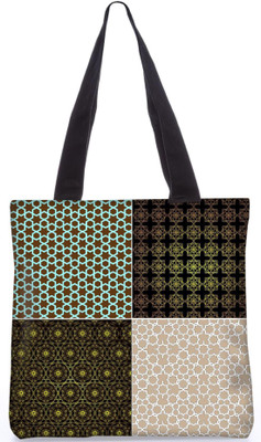 

Snoogg Indian Pattern Poly Canvas Fashion Handbag Shopping Shoulder Lunch Tote Bag For Women 22114 Shoulder Bag(Multicolor, 5 L)