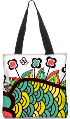 

Snoogg Indian Pattern Poly Canvas Fashion Handbag Shopping Shoulder Lunch Tote Bag For Women 22613 Shoulder Bag(Multicolor, 5 L)