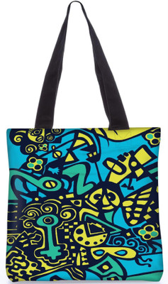 

Snoogg Indian Pattern Poly Canvas Fashion Handbag Shopping Shoulder Lunch Tote Bag For Women 22614 Shoulder Bag(Multicolor, 5 L)