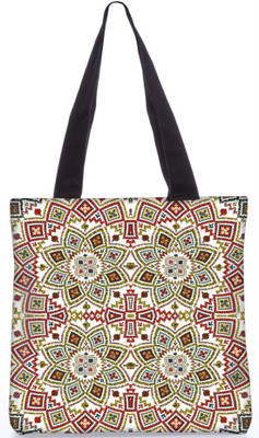 

Snoogg Indian Pattern Poly Canvas Fashion Handbag Shopping Shoulder Lunch Tote Bag For Women 21253 Shoulder Bag(Multicolor, 5 L)