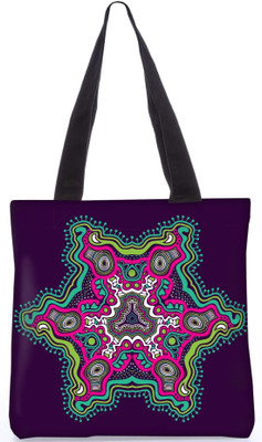 

Snoogg Indian Pattern Poly Canvas Fashion Handbag Shopping Shoulder Lunch Tote Bag For Women 23283 Shoulder Bag(Multicolor, 5 L)