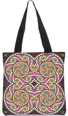 

Snoogg Indian Pattern Poly Canvas Fashion Handbag Shopping Shoulder Lunch Tote Bag For Women 21287 Shoulder Bag(Multicolor, 5 L)