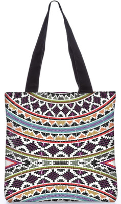 

Snoogg Indian Pattern Poly Canvas Fashion Handbag Shopping Shoulder Lunch Tote Bag For Women 21280 Shoulder Bag(Multicolor, 5 L)