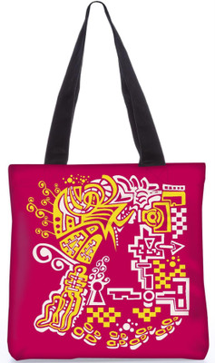 

Snoogg Indian Pattern Poly Canvas Fashion Handbag Shopping Shoulder Lunch Tote Bag For Women 22623 Shoulder Bag(Multicolor, 5 L)