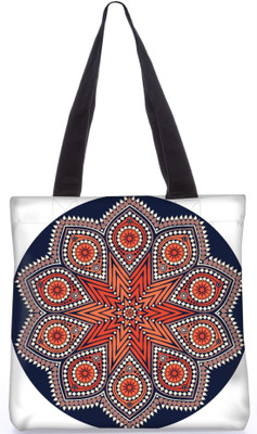 

Snoogg Indian Pattern Poly Canvas Fashion Handbag Shopping Shoulder Lunch Tote Bag For Women 23315 Shoulder Bag(Multicolor, 5 L)