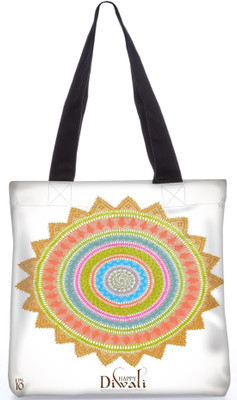 

Snoogg Indian Pattern Poly Canvas Fashion Handbag Shopping Shoulder Lunch Tote Bag For Women 22857 Shoulder Bag(Multicolor, 5 L)
