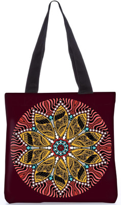 

Snoogg Indian Pattern Poly Canvas Fashion Handbag Shopping Shoulder Lunch Tote Bag For Women 23677 Shoulder Bag(Multicolor, 5 L)