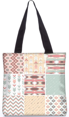 

Snoogg Indian Pattern Poly Canvas Fashion Handbag Shopping Shoulder Lunch Tote Bag For Women 21978 Shoulder Bag(Multicolor, 5 L)
