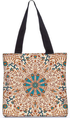 

Snoogg Indian Pattern Poly Canvas Fashion Handbag Shopping Shoulder Lunch Tote Bag For Women 23169 Shoulder Bag(Multicolor, 5 L)