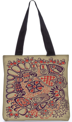 

Snoogg Indian Pattern Poly Canvas Fashion Handbag Shopping Shoulder Lunch Tote Bag For Women 22633 Shoulder Bag(Multicolor, 5 L)