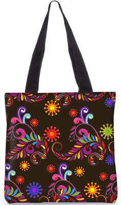 

Snoogg Indian Pattern Poly Canvas Fashion Handbag Shopping Shoulder Lunch Tote Bag For Women 23031 Shoulder Bag(Multicolor, 5 L)