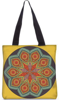 

Snoogg Indian Pattern Poly Canvas Fashion Handbag Shopping Shoulder Lunch Tote Bag For Women 23557 Shoulder Bag(Multicolor, 5 L)