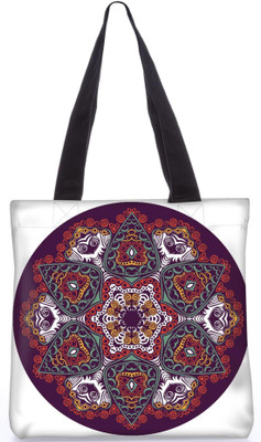 

Snoogg Indian Pattern Poly Canvas Fashion Handbag Shopping Shoulder Lunch Tote Bag For Women 23357 Shoulder Bag(Multicolor, 5 L)