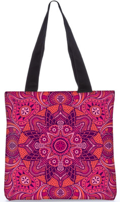 

Snoogg Indian Pattern Poly Canvas Fashion Handbag Shopping Shoulder Lunch Tote Bag For Women 21700 Shoulder Bag(Multicolor, 5 L)