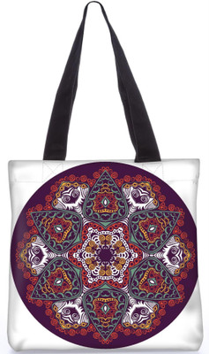 

Snoogg Indian Pattern Poly Canvas Fashion Handbag Shopping Shoulder Lunch Tote Bag For Women 23365 Shoulder Bag(Multicolor, 5 L)