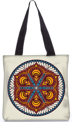 

Snoogg Indian Pattern Poly Canvas Fashion Handbag Shopping Shoulder Lunch Tote Bag For Women 23714 Shoulder Bag(Multicolor, 5 L)